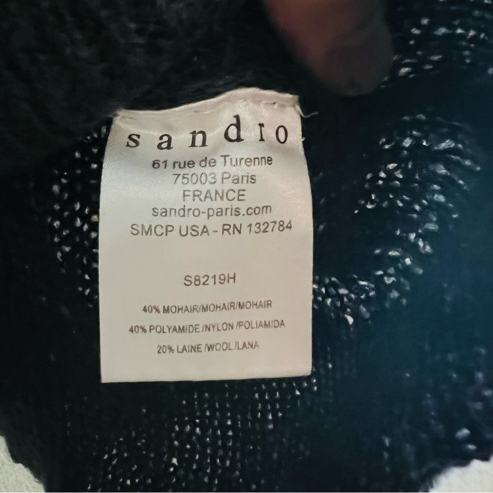 SANDRO Women's Gray Wool Blend Sweater Size 1/Small - Picture 5 of 6